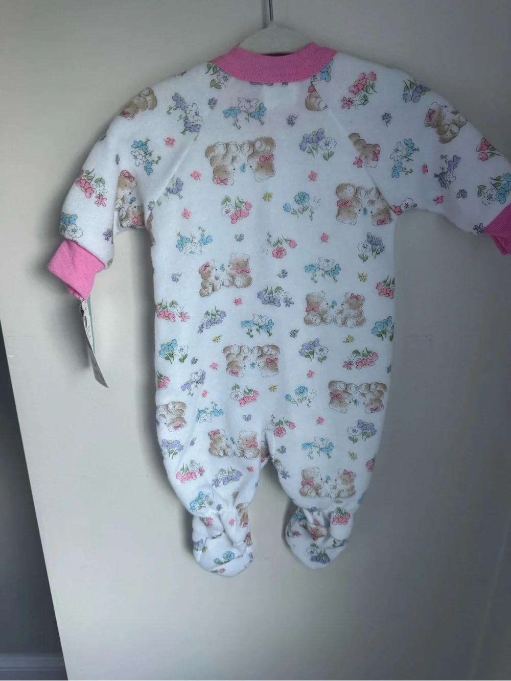 NWT Carters Vintage Bear Print Footie Size 6M